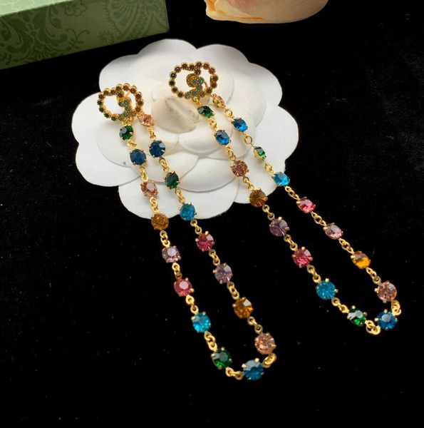 designer colorful rhinestone chain dangle eardrops earring chic letter charm earrings studs 18k gold plated jewelry accessories selected lov, Silver
designer colorful rhinestone chain dangle eardrops earring chic letter charm earrings studs 18k gold plated jewelry accessories selected lov, Silver