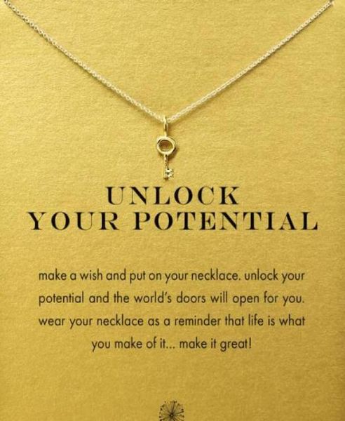 with card cute dogeared necklace with new keyunlock your potential silver and gold color no fade and 802124
with card cute dogeared necklace with new keyunlock your potential silver and gold color no fade and 802124