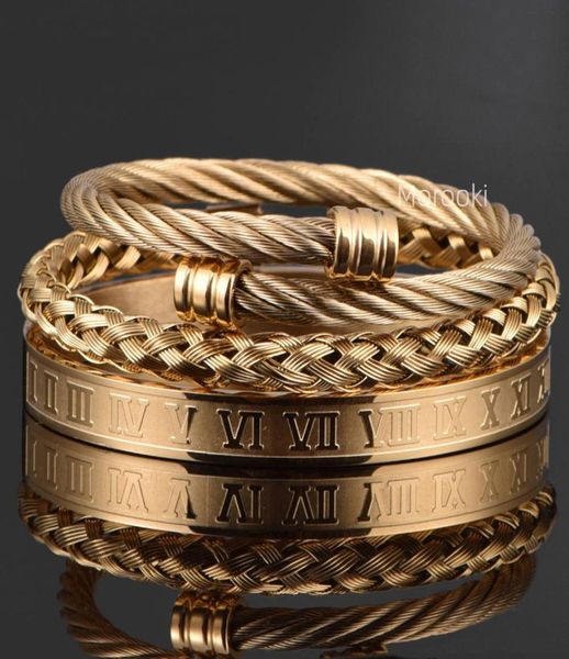 3pcsset roman numeral bangles men bracelet handmade stainless steel hemp rope buckle open pulseira bileklik luxury jewelry8706176, Black
3pcsset roman numeral bangles men bracelet handmade stainless steel hemp rope buckle open pulseira bileklik luxury jewelry8706176, Black