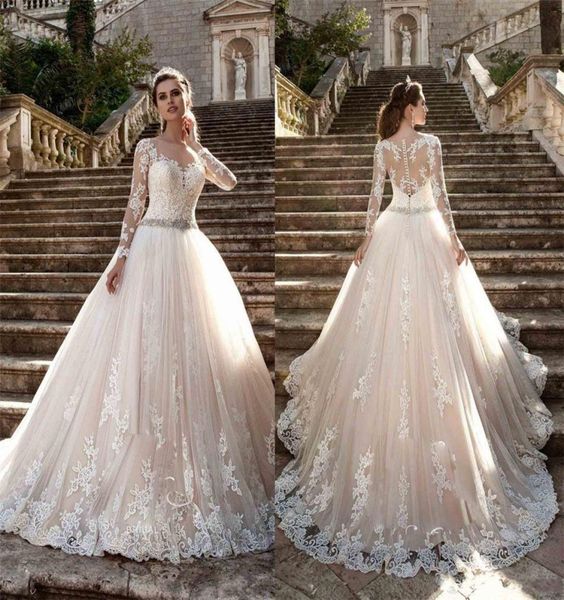 sheer crew neck see through button back long sleeves appliques new vintage lace wedding dresses vestios de novia bridal2176414, White
sheer crew neck see through button back long sleeves appliques new vintage lace wedding dresses vestios de novia bridal2176414, White