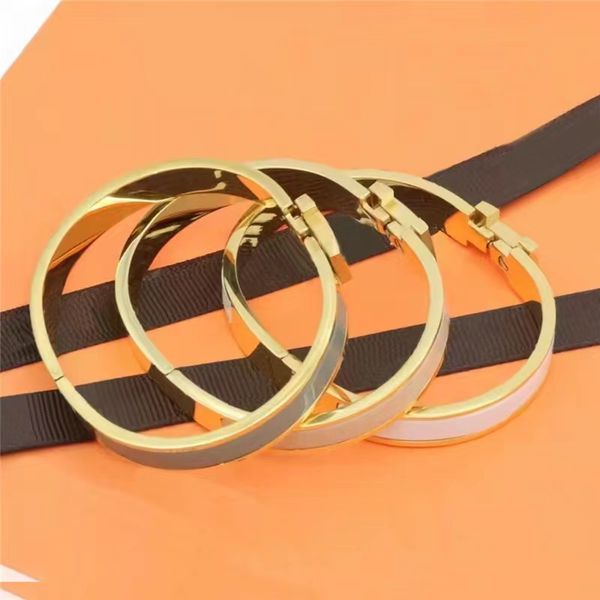 8mm wihte gold bangle h bracelet designer women vintage porcelain clic pm gm bangles luxury enamel bracelets famous cjeweler womens jewelry, Black
8mm wihte gold bangle h bracelet designer women vintage porcelain clic pm gm bangles luxury enamel bracelets famous cjeweler womens jewelry, Black