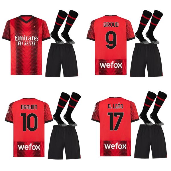 23 24 ac milans soccer jerseys giroud tomori ibrahimovic kids football kits 2023 2024 tonali bennacer rebic camiseta de futbol romagnoli lea, Black;yellow
23 24 ac milans soccer jerseys giroud tomori ibrahimovic kids football kits 2023 2024 tonali bennacer rebic camiseta de futbol romagnoli lea, Black;yellow