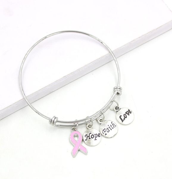 new arrival stainless steel bangle hope faith breast cancer charm bracelets for women awarenesss jewelry2081521, Golden;silver
new arrival stainless steel bangle hope faith breast cancer charm bracelets for women awarenesss jewelry2081521, Golden;silver