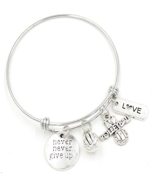 new arrival wholesale stainless steel bangle volleyball bracelet zinc alloy i love volleyball charms bracelet&bangle jewelry gifts7673016, Golden;silver
new arrival wholesale stainless steel bangle volleyball bracelet zinc alloy i love volleyball charms bracelet&bangle jewelry gifts7673016, Golden;silver