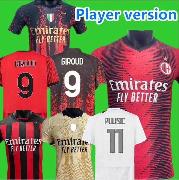 23/24 ac milans ibrahimovic soccer jerseys 2023 pulisic theo tonali 4th shirt romagnoli rafa leao s.castillejo reijnders saelemaekers fan pl, Black;yellow
23/24 ac milans ibrahimovic soccer jerseys 2023 pulisic theo tonali 4th shirt romagnoli rafa leao s.castillejo reijnders saelemaekers fan pl, Black;yellow