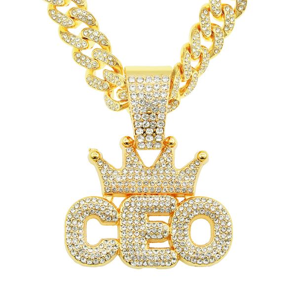 hip hop rapper men shiny diamond pendant gold necklace iced out crown ceo letters pendant micro-inset full zircon jewelry night club punk 50, Silver
hip hop rapper men shiny diamond pendant gold necklace iced out crown ceo letters pendant micro-inset full zircon jewelry night club punk 50, Silver