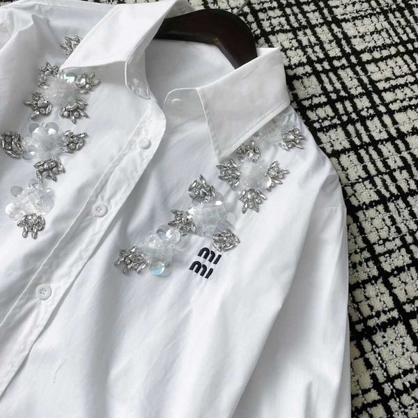 summer ladies lapel letter print stick diamond short high-waisted shirt coat, polyester fabric is soft and does not shrink, casual fashion e, White
summer ladies lapel letter print stick diamond short high-waisted shirt coat, polyester fabric is soft and does not shrink, casual fashion e, White