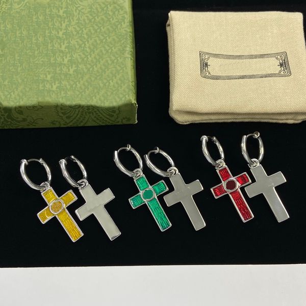 luxury designer dangle & chandelier earring inlay g letter 3 color cross enamel earrings for women fashion ear studs jewelry wedding gift wi, Silver
luxury designer dangle & chandelier earring inlay g letter 3 color cross enamel earrings for women fashion ear studs jewelry wedding gift wi, Silver