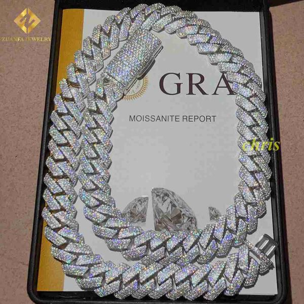 fast delivery 15mm 4 rows stone vvs moissanite iced out diamond 925 cuban link chain, Silver
fast delivery 15mm 4 rows stone vvs moissanite iced out diamond 925 cuban link chain, Silver