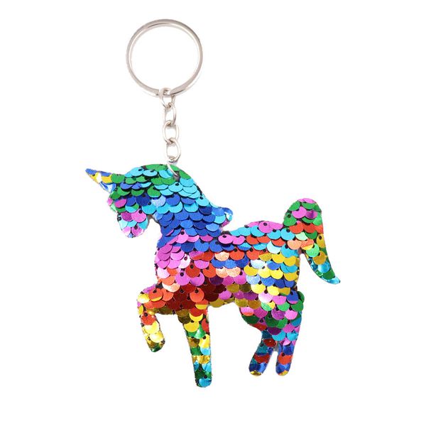sequin unicorn keychain reflective double-sided sequin pony keychain women's bag pendant, Silver
sequin unicorn keychain reflective double-sided sequin pony keychain women's bag pendant, Silver