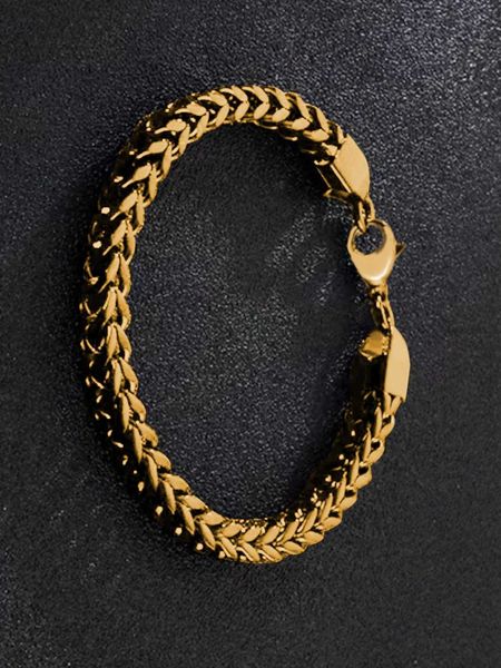 1pc hip hop stainless steel minimalist chain bracelet for men for daily life, Golden;silver
1pc hip hop stainless steel minimalist chain bracelet for men for daily life, Golden;silver