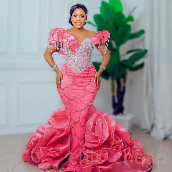 2023 aso ebi mermaid pink prom dress beaded crystals evening formal party second reception birthday engagement gowns dresses robe de soiree, Black
2023 aso ebi mermaid pink prom dress beaded crystals evening formal party second reception birthday engagement gowns dresses robe de soiree, Black