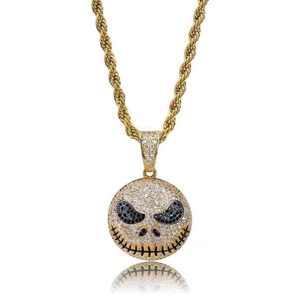 hip hop rapper men shiny diamond pendant gold necklace iced out cartoon skull pendant micro-inset full zircon jewelry night club sweater rop, Silver
hip hop rapper men shiny diamond pendant gold necklace iced out cartoon skull pendant micro-inset full zircon jewelry night club sweater rop, Silver