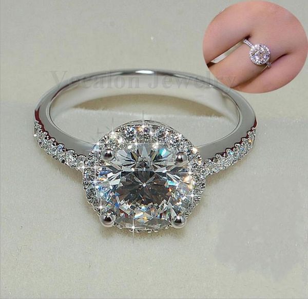 vecalon genuine women jewelry ring 2ct simulated diamond cz 925 sterling silver engagement wedding band ring for women gift6048762, Slivery;golden
vecalon genuine women jewelry ring 2ct simulated diamond cz 925 sterling silver engagement wedding band ring for women gift6048762, Slivery;golden