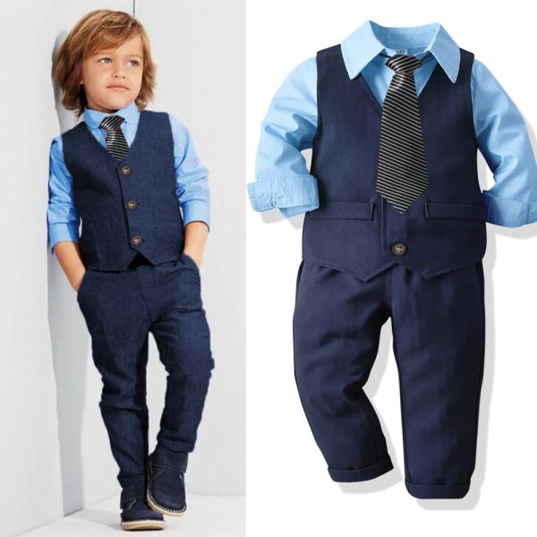 suits baby childrens 4pcs set kids boys business solid shirt pants vast tie set for 2 8 age 221205 igf, Black
suits baby childrens 4pcs set kids boys business solid shirt pants vast tie set for 2 8 age 221205 igf, Black