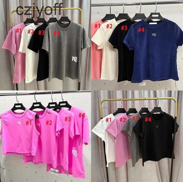 women's t-shirt aw solid summer wang t shirt for women clothing letter print o-neck short-sleeve t-shirt femme loose casual crop cotton, White
women's t-shirt aw solid summer wang t shirt for women clothing letter print o-neck short-sleeve t-shirt femme loose casual crop cotton, White