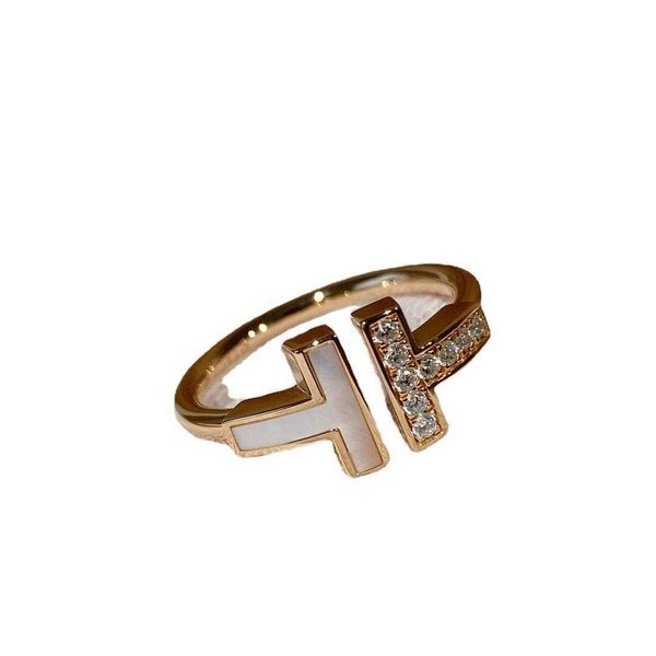 famous brand s925 sterling silver ring double t opening tiffay matching letter gold plated 18k rose with logo
famous brand s925 sterling silver ring double t opening tiffay matching letter gold plated 18k rose with logo