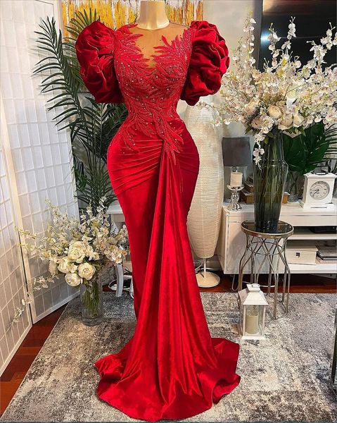 plus size arabic aso ebi red mermaid lace prom dresses beaded sheer neck velvet evening formal party second reception gowns dress, Black
plus size arabic aso ebi red mermaid lace prom dresses beaded sheer neck velvet evening formal party second reception gowns dress, Black