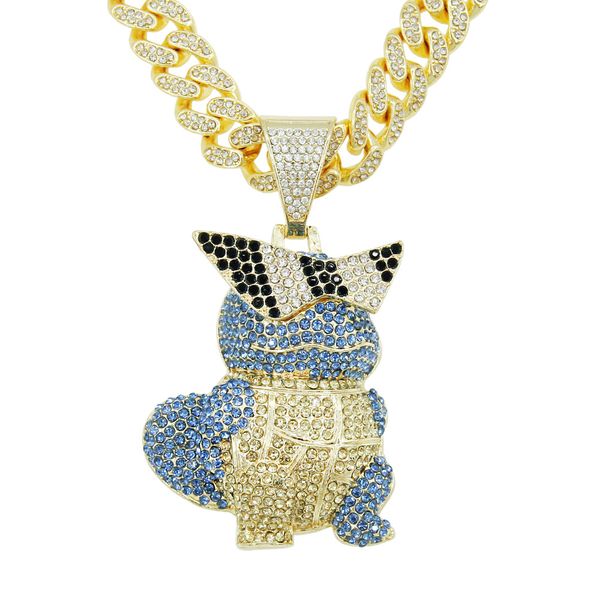 hip hop rapper men shiny diamond pendant gold necklace iced out cartoon turtle pendant micro-inset full zircon jewelry night club punk 50cm, Silver
hip hop rapper men shiny diamond pendant gold necklace iced out cartoon turtle pendant micro-inset full zircon jewelry night club punk 50cm, Silver