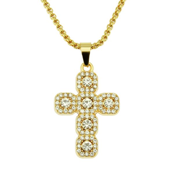 hip hop rapper shiny diamond pendant gold necklace rhinestone cross pendant zircon crucifix jewelry night club accessory sweater rope chain, Silver
hip hop rapper shiny diamond pendant gold necklace rhinestone cross pendant zircon crucifix jewelry night club accessory sweater rope chain, Silver