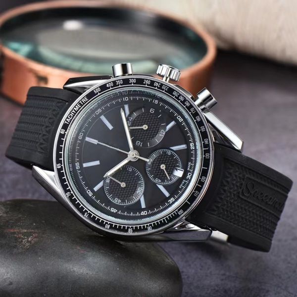 new mans watch quartz watches moon watch montre six stitches mineral reinforced glass mirrorbrand chronograph rubber strap luxury watch, Slivery;brown
new mans watch quartz watches moon watch montre six stitches mineral reinforced glass mirrorbrand chronograph rubber strap luxury watch, Slivery;brown