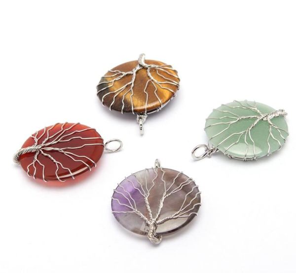 natural gemstone hand woven tree of life men women pendant wrapping disc shape stone charm necklace amethyst green aventurine reiki healing, Silver
natural gemstone hand woven tree of life men women pendant wrapping disc shape stone charm necklace amethyst green aventurine reiki healing, Silver