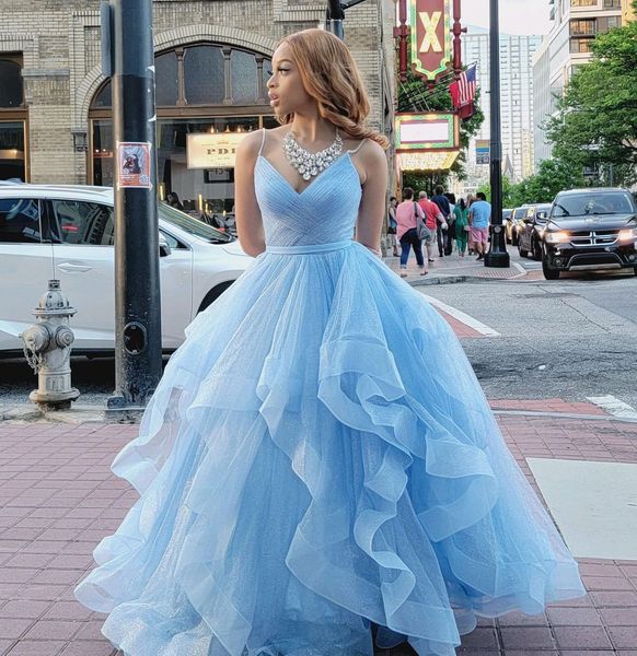 new sparking glitter organza ruffles ball gown girls sweet 16 dresses v neck spaghetti straps light blue quinceanera dress baby blue formal, Blue;red
new sparking glitter organza ruffles ball gown girls sweet 16 dresses v neck spaghetti straps light blue quinceanera dress baby blue formal, Blue;red