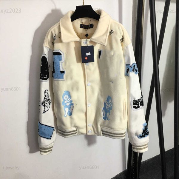 womens designer jacket leather matching long sleeve baseball uniform size s- plush embroidered letter sticker coat july20, Black;brown
womens designer jacket leather matching long sleeve baseball uniform size s- plush embroidered letter sticker coat july20, Black;brown