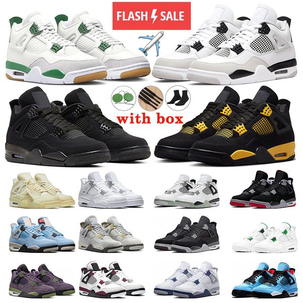 with box men 4 basketball shoes 4s women sneakers black cat pine green seafoam pure money midnight navy fire red jumpman 4 sports trainers
with box men 4 basketball shoes 4s women sneakers black cat pine green seafoam pure money midnight navy fire red jumpman 4 sports trainers