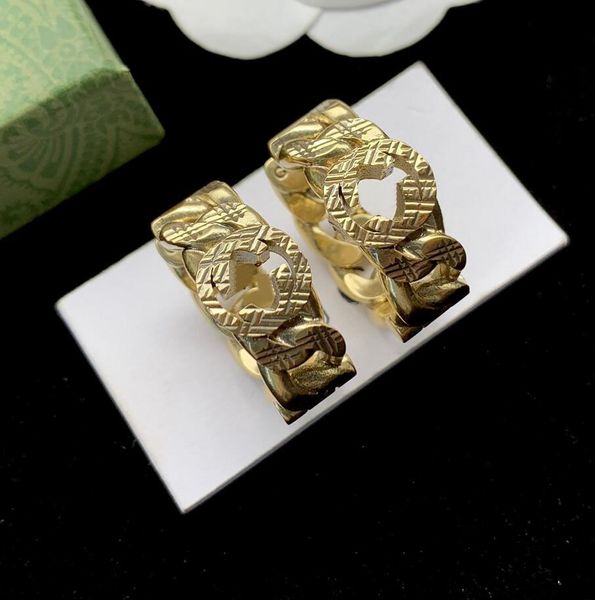 classic studs earrings eardrop designer jewelry gold silver brass letter ear hoop men women fashion jewelry earrings with box, Golden;silver
classic studs earrings eardrop designer jewelry gold silver brass letter ear hoop men women fashion jewelry earrings with box, Golden;silver