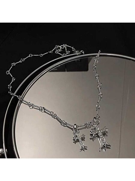 women's fashion accessories layered double cross pendant necklace for women sweet cool ins style design great style, Silver
women's fashion accessories layered double cross pendant necklace for women sweet cool ins style design great style, Silver