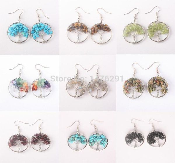 tree of life wrapped tumbled stone beads round dangle drop hook earrings 1pair17519792, Silver
tree of life wrapped tumbled stone beads round dangle drop hook earrings 1pair17519792, Silver