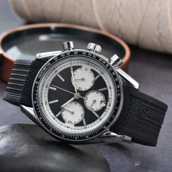 mens designer watches moon watch for men men's watch montre six stitches mineral reinforced glass mirrorbrand chronograph rubber strap, Slivery;brown
mens designer watches moon watch for men men's watch montre six stitches mineral reinforced glass mirrorbrand chronograph rubber strap, Slivery;brown