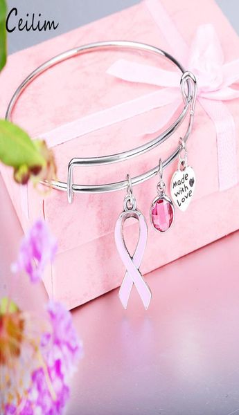 new pink ribbon breast cancer awareness survivor charm bracelet expandable bangle bracelet courage hope gift for women wholesale6529983, Black
new pink ribbon breast cancer awareness survivor charm bracelet expandable bangle bracelet courage hope gift for women wholesale6529983, Black