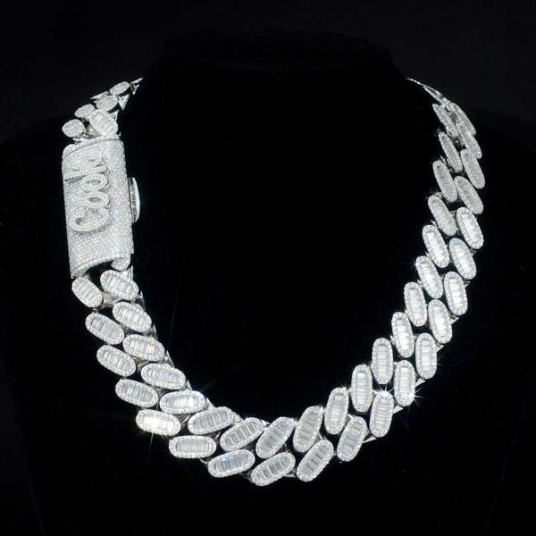 24mm width heavy vvs moissanite link chain baguette diamond 925 sterling silver cuban silver necklace custom chain
24mm width heavy vvs moissanite link chain baguette diamond 925 sterling silver cuban silver necklace custom chain