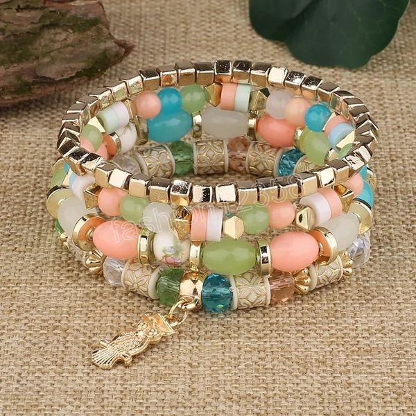 fashion metal owl pendant bracelets set bohemian ethnic crystal candy multi layered beads charms bangles for women jewelry, Golden;silver
fashion metal owl pendant bracelets set bohemian ethnic crystal candy multi layered beads charms bangles for women jewelry, Golden;silver
