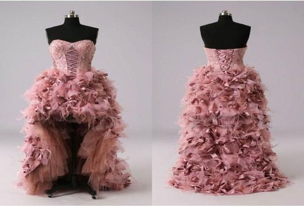 amazing feather designer prom dress high low sweetheart applique lace ruffles short front long back new evening formal gowns dress4380245, Black
amazing feather designer prom dress high low sweetheart applique lace ruffles short front long back new evening formal gowns dress4380245, Black