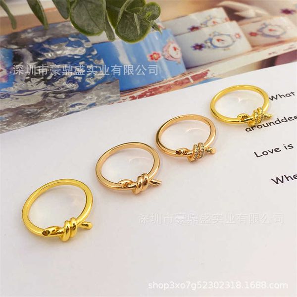 high-quality new knotting ring for female t 18k rose gold plated twisted rope girl gu ailing, Silver
high-quality new knotting ring for female t 18k rose gold plated twisted rope girl gu ailing, Silver