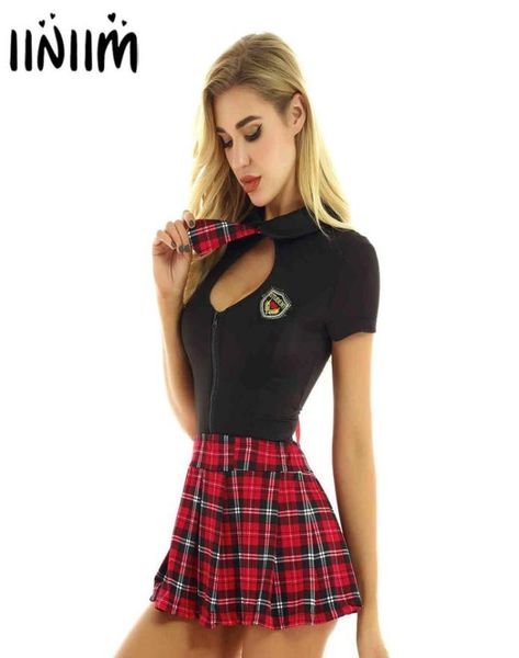 womens adutls japanese schoolgirl cosplay uniform femme costume with plaid pleated mini skirt briefs for dance clubwear l3044403, Red;black
womens adutls japanese schoolgirl cosplay uniform femme costume with plaid pleated mini skirt briefs for dance clubwear l3044403, Red;black