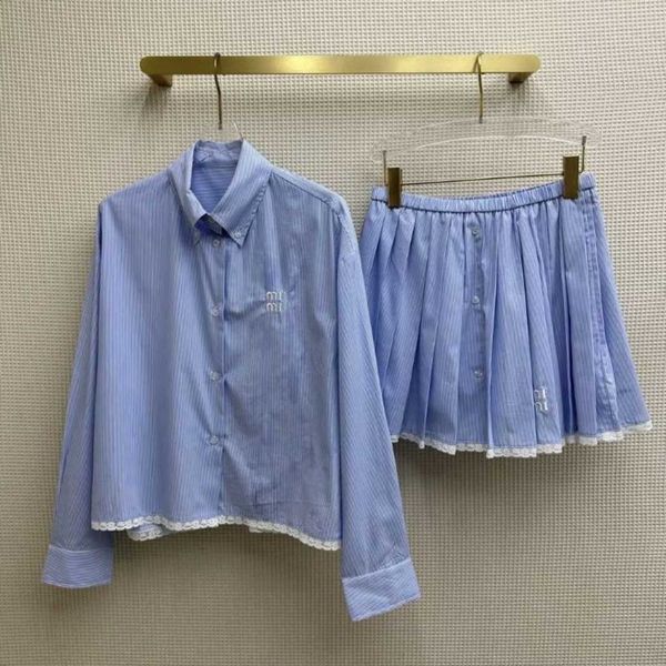 summer women's striped lace long-sleeved shirt short a-style skirt suit skirt, striped lace casual fashion college style, short high-wa, White
summer women's striped lace long-sleeved shirt short a-style skirt suit skirt, striped lace casual fashion college style, short high-wa, White