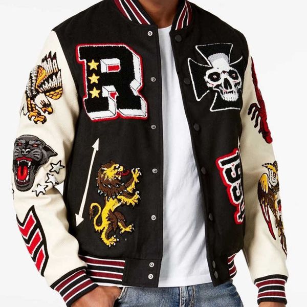 american varsity jacket embroidered jackets hip hop street mens cardigan coat designer sweatshirt fashion splicing baseball uniform, Black;brown
american varsity jacket embroidered jackets hip hop street mens cardigan coat designer sweatshirt fashion splicing baseball uniform, Black;brown