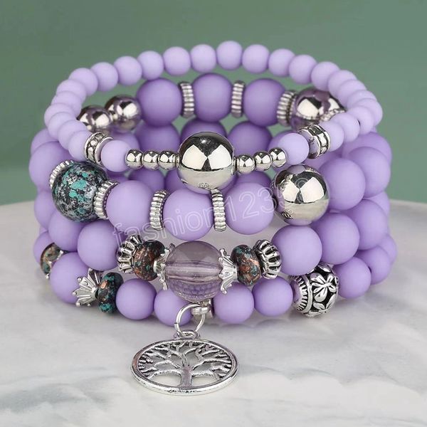 boho purple beadeds bracelet set for women silver color peace tree pendant multilayer charms bracelet bangle jewelry, Golden;silver
boho purple beadeds bracelet set for women silver color peace tree pendant multilayer charms bracelet bangle jewelry, Golden;silver
