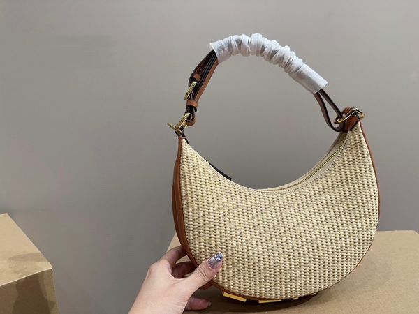 women underarm crescent shoulder half moon bag beach bags linen and leather hobo bag straw letter designer purse
women underarm crescent shoulder half moon bag beach bags linen and leather hobo bag straw letter designer purse