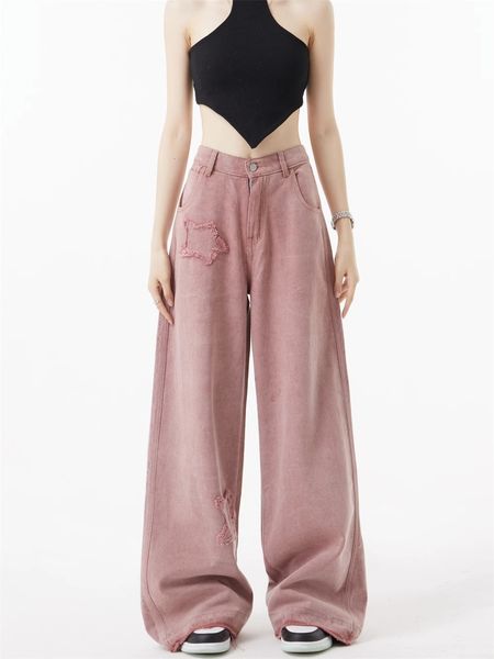 women's jeans pink high waist women streetwear design wide leg jean female denim trouser straight baggy mom pants feamle y2k 230721, Blue
women's jeans pink high waist women streetwear design wide leg jean female denim trouser straight baggy mom pants feamle y2k 230721, Blue
