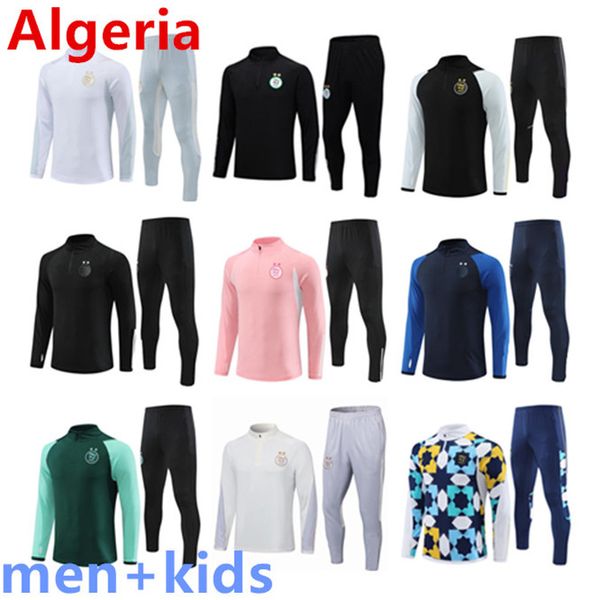 

2023 2024 algeria tracksuit soccer jerseys men kids 22/23/24 algerie mahrez bounedjah survetement maillot de foot feghoul sportswear footbal, Black