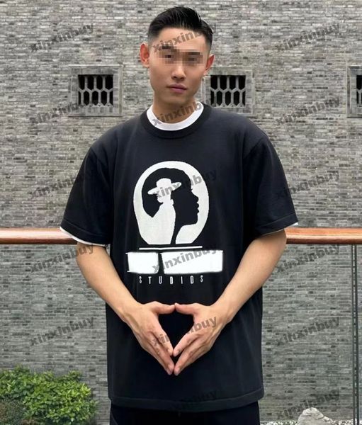 xinxinbuy men designer knitted tee t shirt 23ss paris portrait jacquard letter short sleeve cotton women white blue green s-2xl, Black;brown
xinxinbuy men designer knitted tee t shirt 23ss paris portrait jacquard letter short sleeve cotton women white blue green s-2xl, Black;brown