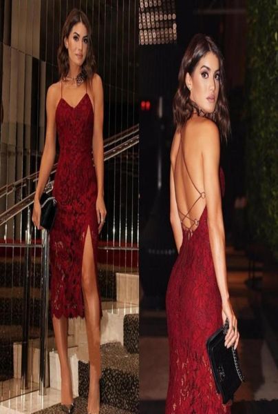 tea length lace short side split prom dresses spaghetti criss cross back lace cocktail party dresses3323413, Red
tea length lace short side split prom dresses spaghetti criss cross back lace cocktail party dresses3323413, Red