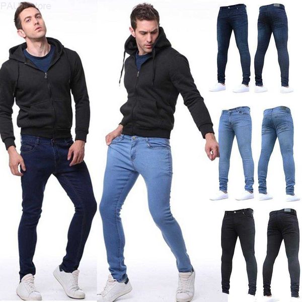 men's fashion-new fashion casual zipper placket slim long new pockets men jeans l230724, Blue
men's fashion-new fashion casual zipper placket slim long new pockets men jeans l230724, Blue