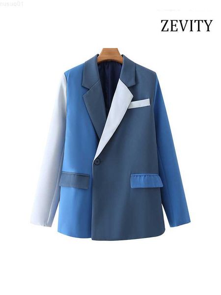 women's suits blazers zevity women fashion patchwork single button blazer coat vintage long sleeve flap pockets female outerwear chic v, White;black
women's suits blazers zevity women fashion patchwork single button blazer coat vintage long sleeve flap pockets female outerwear chic v, White;black