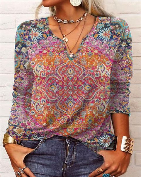 womens tshirt loose vintage print v neck women autumn winter casual elegant bottoming shirt female streetwear long sleeves tees 230724, White
womens tshirt loose vintage print v neck women autumn winter casual elegant bottoming shirt female streetwear long sleeves tees 230724, White